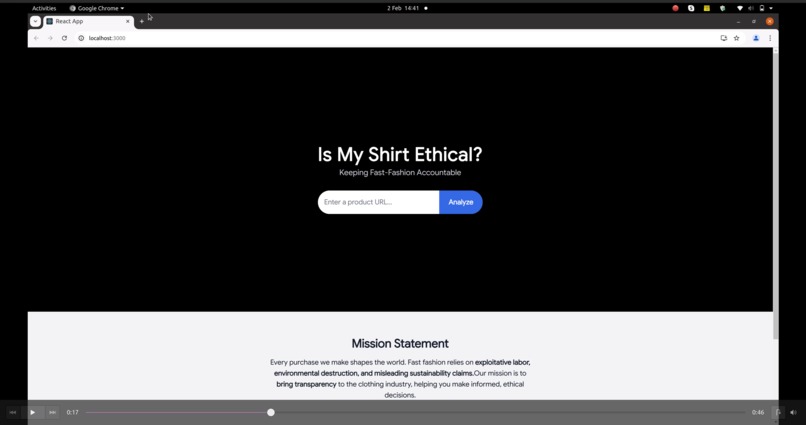 IsMyShirtEthical – screenshot 1