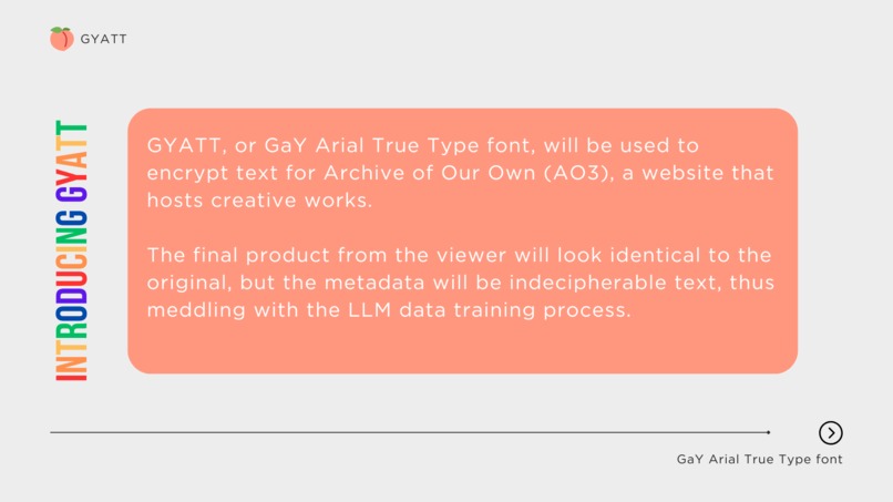 GYATT: GaY Arial True Type font to protect authors from AI – screenshot 3