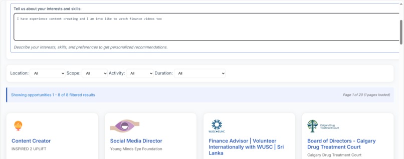 Volunteer Multi Hub – screenshot 2