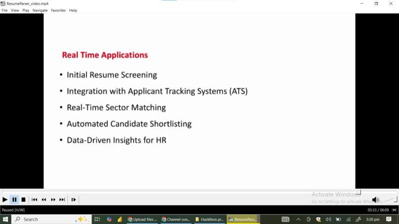 Resume Parser AI application – screenshot 2
