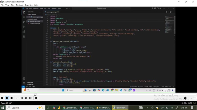 Resume Parser AI application – screenshot 4