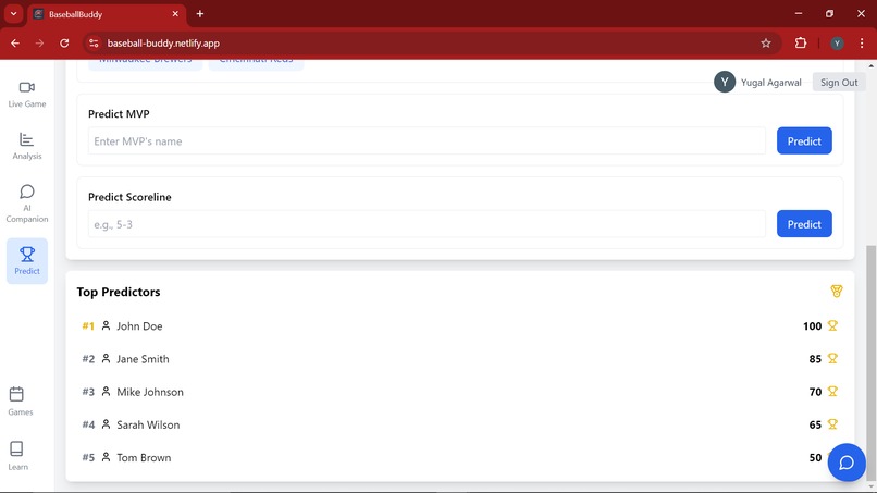 BaseballBuddy – screenshot 1