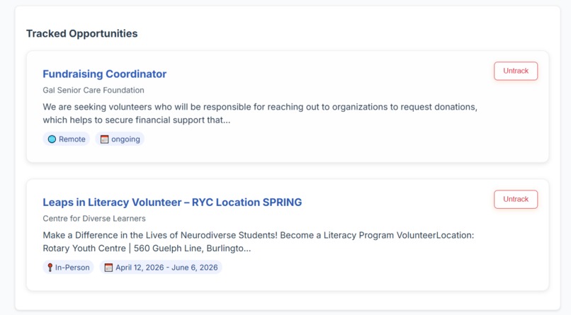 Volunteer Multi Hub – screenshot 14