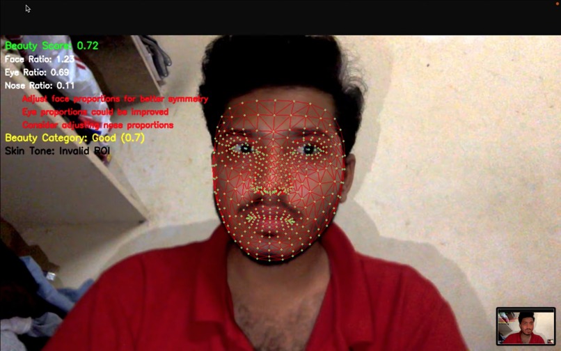Real-Time 3D Facial Beauty Analysis and Enhancement – screenshot 1