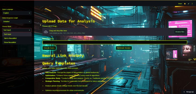 NeuraMist :  MistralRAG AI-Agent and Snowflake Nexus – screenshot 1