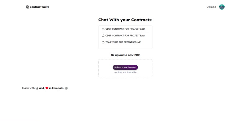 Contract suite – screenshot 2