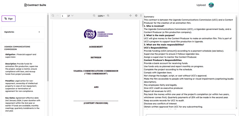 Contract suite – screenshot 3