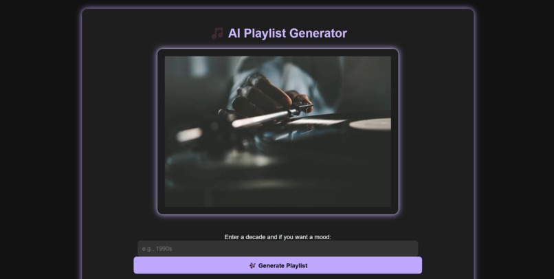 AI Playlist Generator – screenshot 1