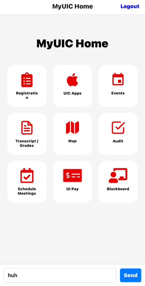 myUIC App – screenshot 2
