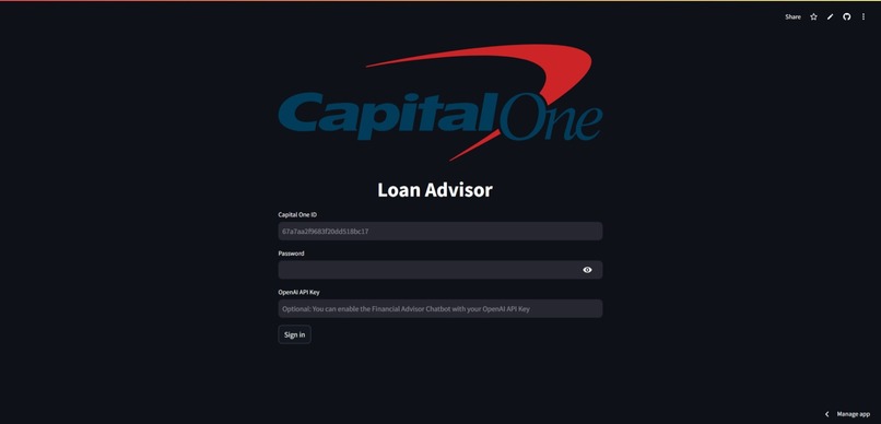 CapitalOne Loan Advisor – screenshot 1