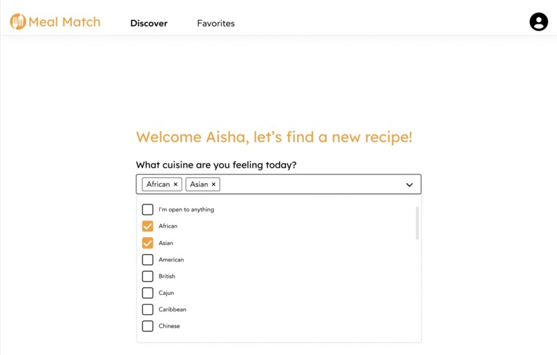 MealMatch – screenshot 2