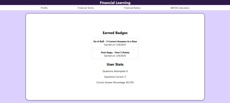 Financial Learning – screenshot 2
