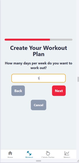 Fitness App – screenshot 5