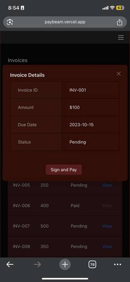 payBeam – screenshot 3