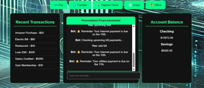Personized FinanceAssistant – screenshot 1