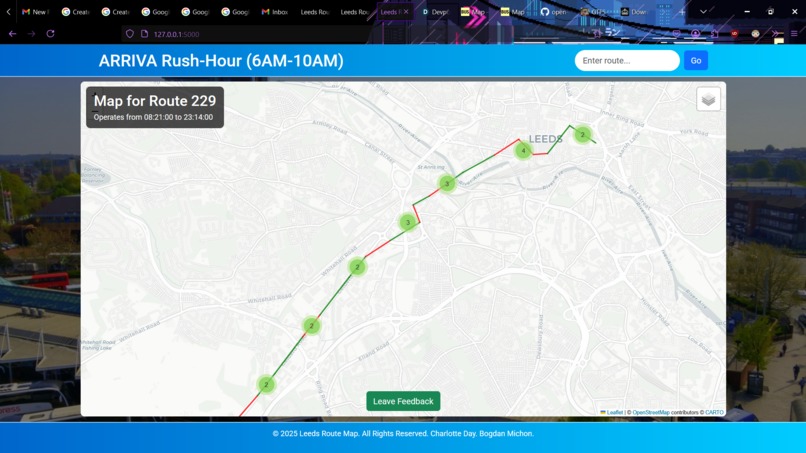 Leeds Lateness Visualizer – screenshot 2