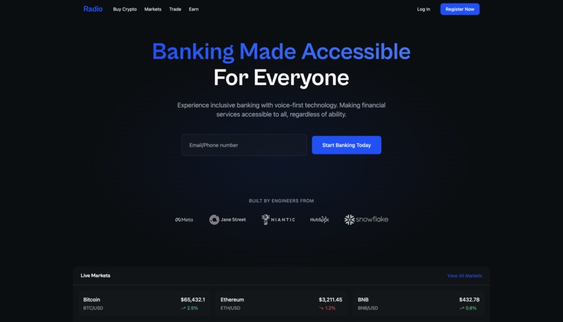 Radio: Simple Accessible Banking – screenshot 1