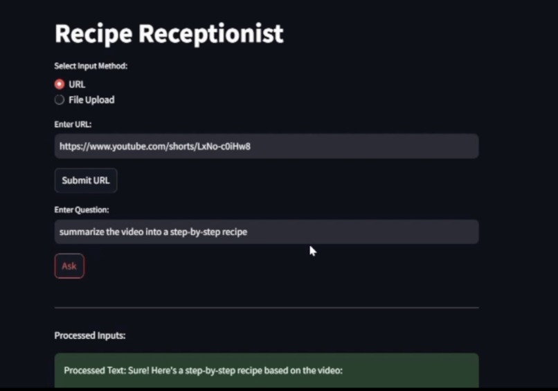 Recipe Receptionist  – screenshot 2