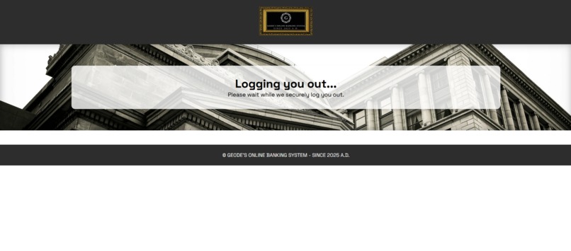 Ge0de's Online Banking System – screenshot 2
