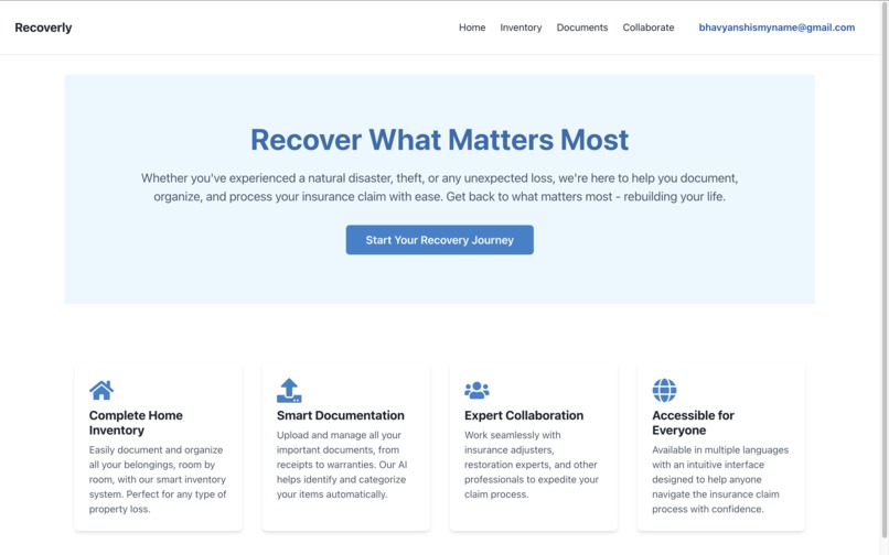 Recoverly – screenshot 1