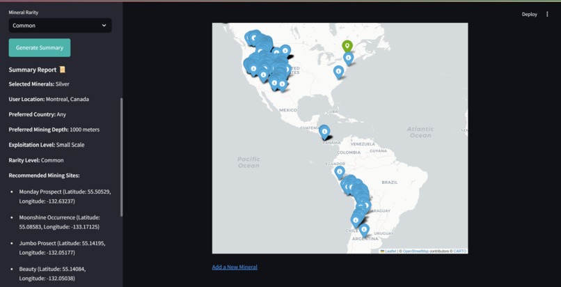 GeoMining – screenshot 2