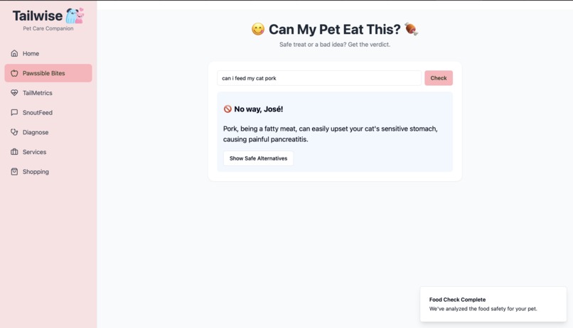 TailWise – screenshot 2