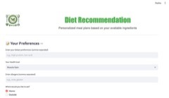Diet Web App – screenshot 1