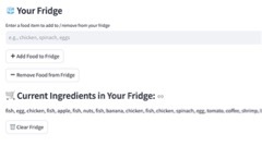 Diet Web App – screenshot 2