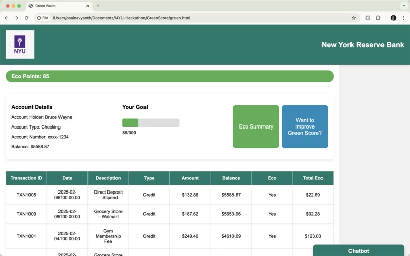 Green Wallet – Turn Eco-Friendly Spending into Real Rewards – screenshot 2