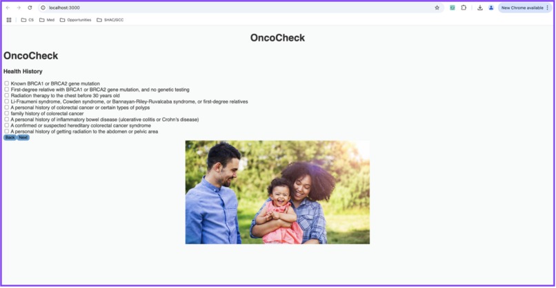 OncoCheck – screenshot 1