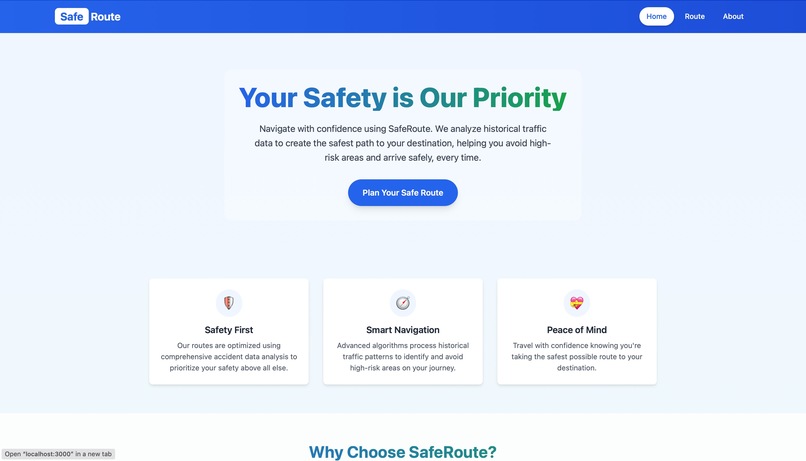 SafeRoute – screenshot 2
