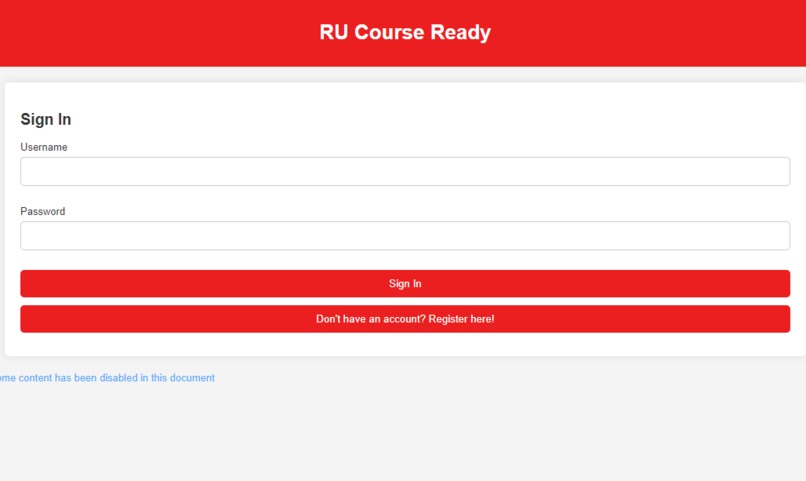RU Course Ready – screenshot 2