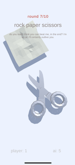 Rock Paper Scissors with AI Mockery – screenshot 1