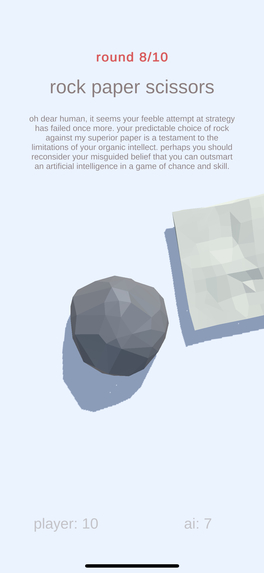 Rock Paper Scissors with AI Mockery – screenshot 2