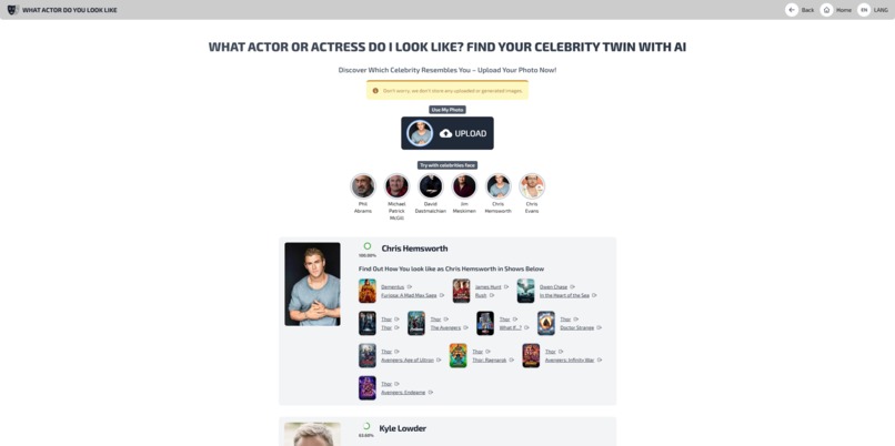 actor look alike – screenshot 1