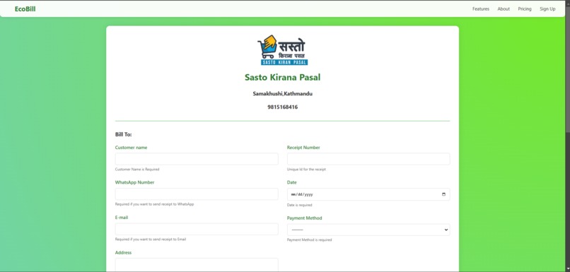 Eco Bill – screenshot 2