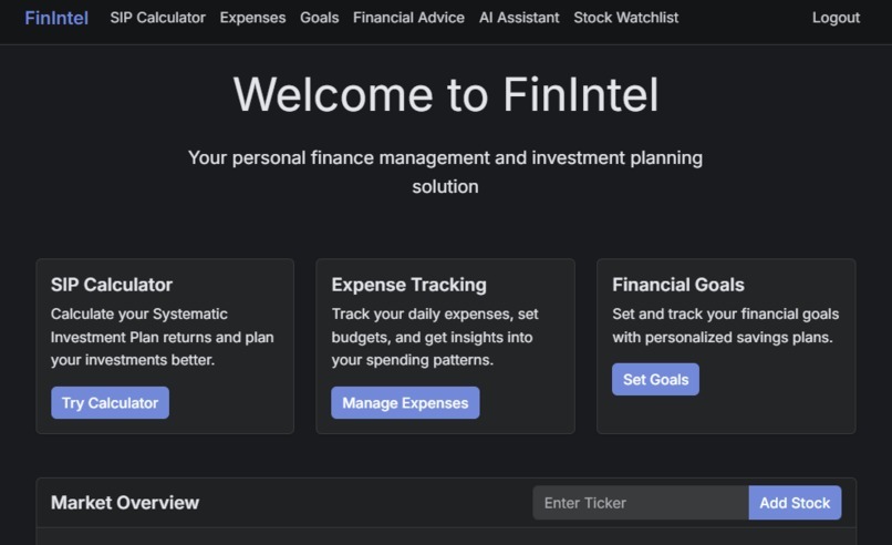 FinIntel - AI-Powered Finance Management Platform – screenshot 2