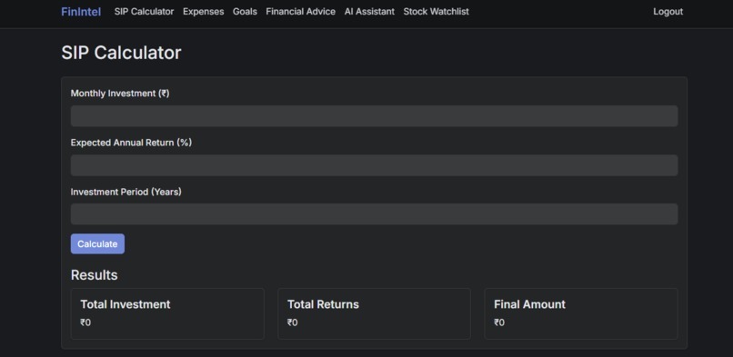 FinIntel - AI-Powered Finance Management Platform – screenshot 7