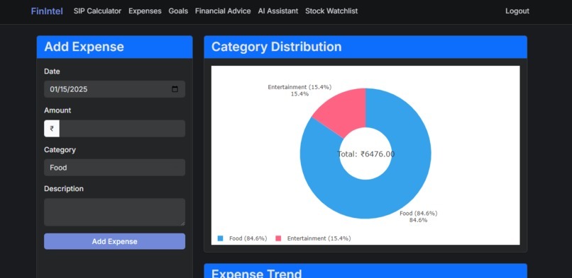 FinIntel - AI-Powered Finance Management Platform – screenshot 8