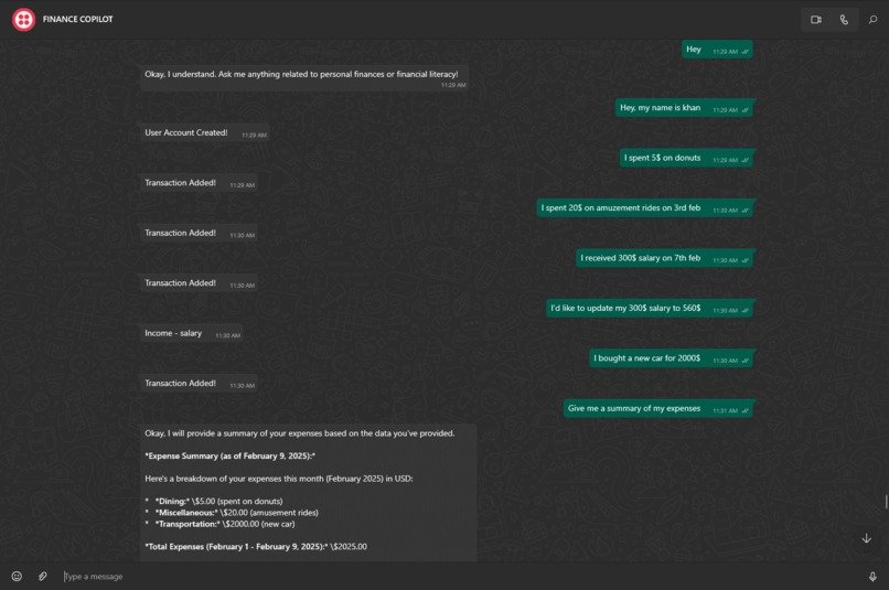 Finance Copilot – screenshot 1