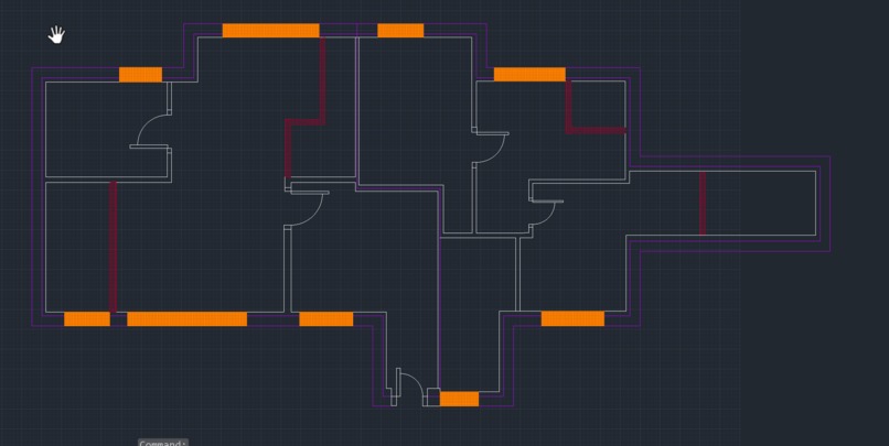 Apartment Floor Plan Reconstruction (Made using AutoCAD) – screenshot 2
