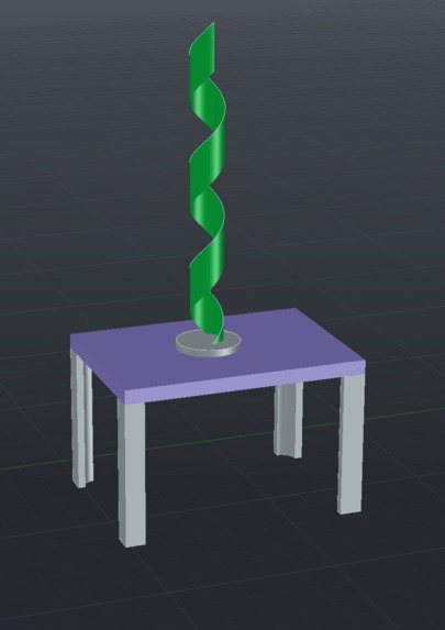 Table & Helix Object (Made in AutoCad) – screenshot 2