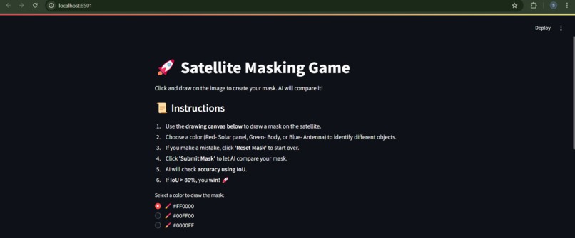 Satellite masking game – screenshot 1