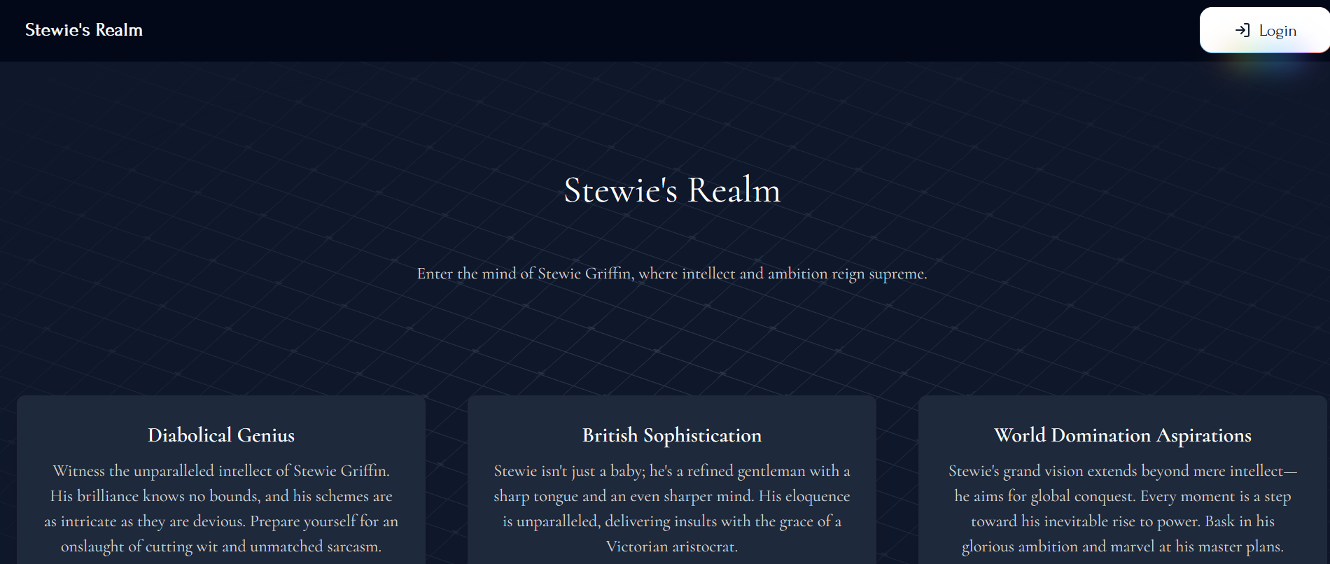 Stewie's Realm | Devpost