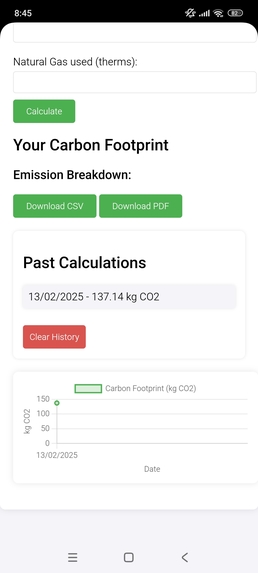 Carbon Footprint Tracker  – screenshot 2