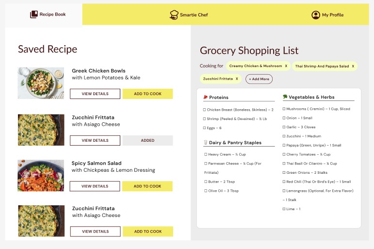 SmartMeal – screenshot 1