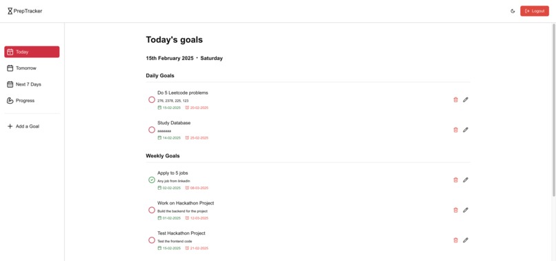 PrepTracker – screenshot 1