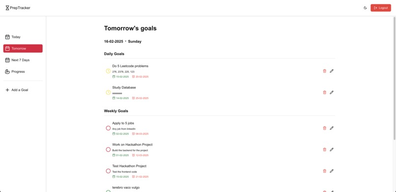 PrepTracker – screenshot 2