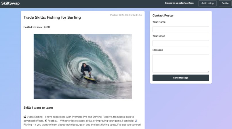 SkillSwap – screenshot 3