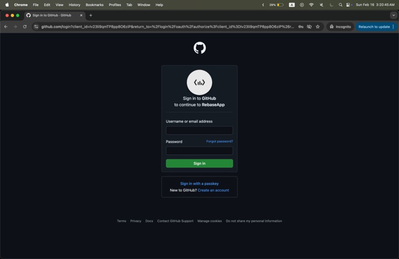 Rebase – screenshot 2